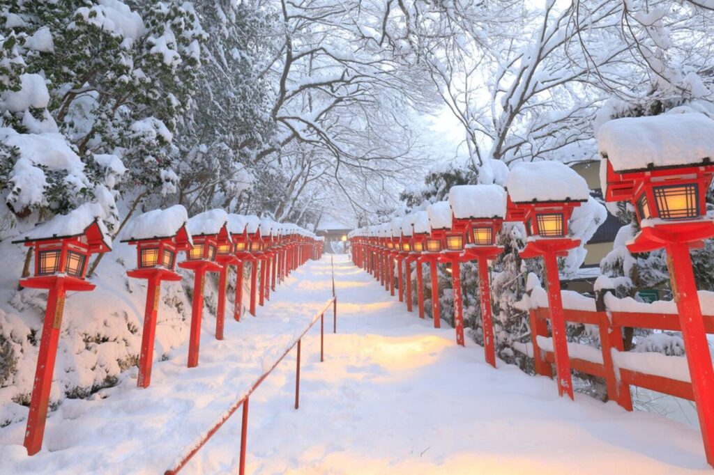 貴船神社雪景